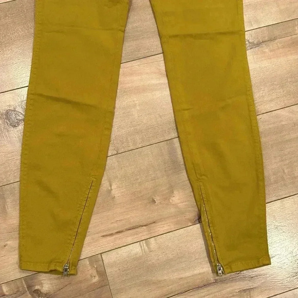 NWT Habitual Almas Zip Skinny Jean Tapestry Yellow Mustard Slim Jeans Sz 26 - Picture 13 of 16